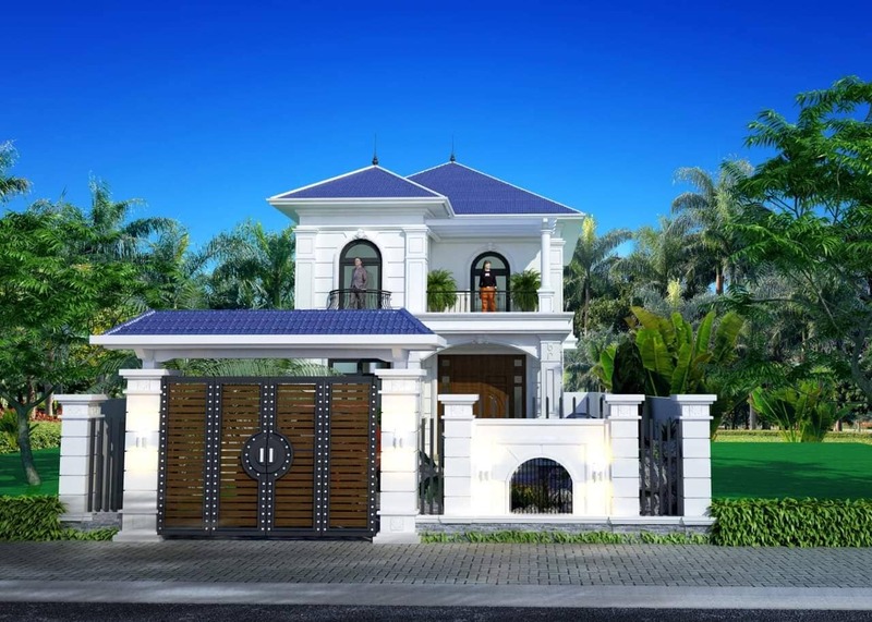 Thiết kế nhà nghỉ mini 2 tầng
